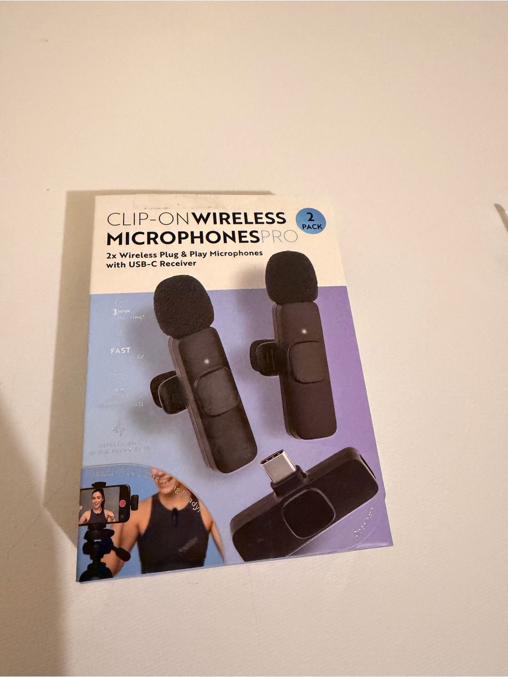 MVMT Black Clip-On Wireless Microphones Pro (2-Pack)
